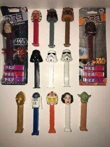 Lot of 13 Star Wars PEZ Dispensers - NO DOUBLES - Ewok, Yoda, Chewbacca, R2-D2