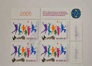 Canada 2005 Polio Vaccination Used Plate Block - Picture 1 of 1