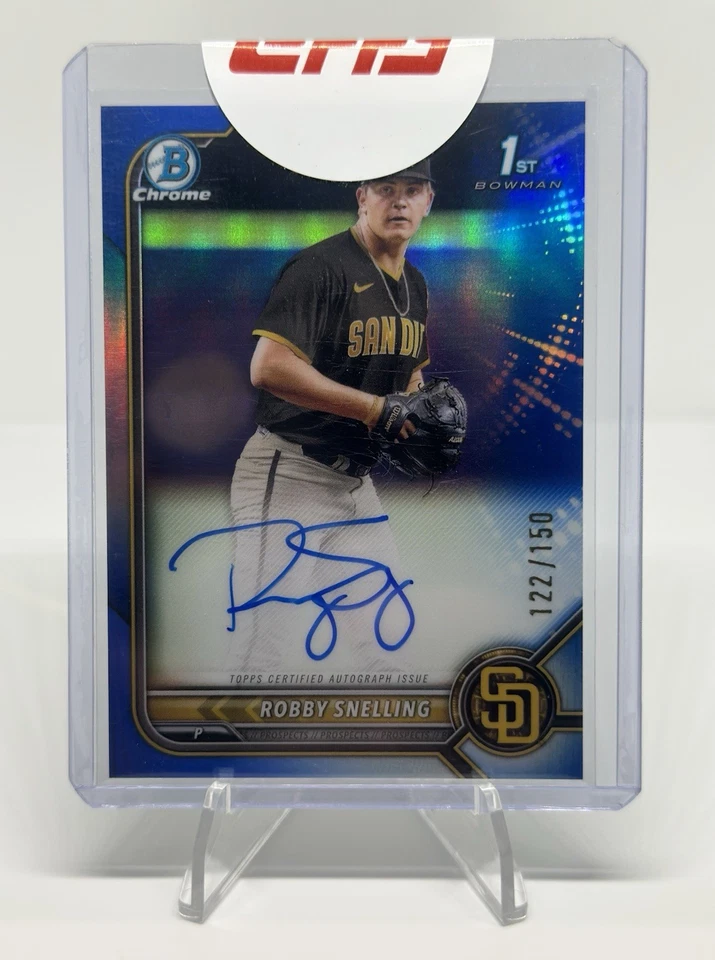 2022 Bowman Draft Robby Snelling True Blue Auto /150 Chrome 1st Sealed CDA-RS - Image 1 of 2
