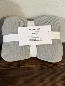 PARACHUTE Organic Cloud Cotton Pillow Sham Set Of 2 King Smoke Gray - Picture 1 of 4
