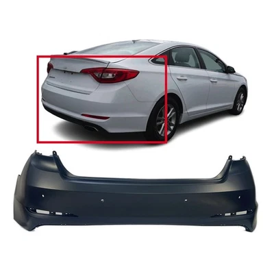 Cubierta de parachoques trasero para Hyundai Sonata 2015-2017 con orificios de estacionamiento Eco GL GLS LE SE Foto 1 de 4