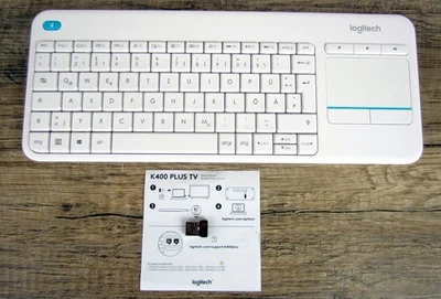 Logitech K400 plus - kabellose Tastatur - deutsches Layout - Bluetooth - wie neu - Bild 1 von 4