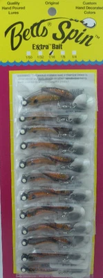 BETTS TACKLE Betts 022GR-44N 1-1/4" 1/16 Oz Beetle Spin Or Crawfish Glitter Card of 12