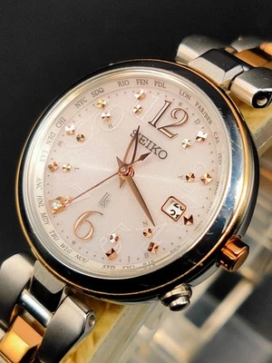 Reloj para mujer SEIKO LUKIA SSQV048 radio solar diamante titanio oro rosa” Foto 1 de 4