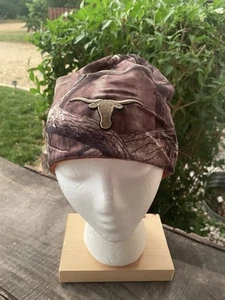 Unisex Reversible University Of Texas Longhorns Beanie Camo/Orange One Size Used - Picture 1 of 10