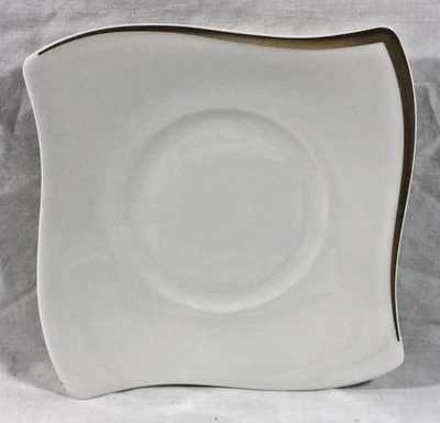 Villeroy & Boch NEWWAVE premium porcelain gold salad dessert plate 23cm NEW wave - Image 1 of 4