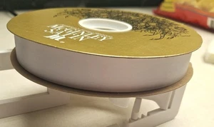 McGinley Mills, 7/8" Width, Acetate Satin Ribbon, White, 100 Yard Spool, NEW!! - Picture 1 of 3