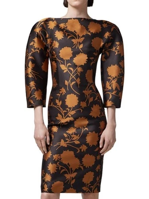 $3525 Versace Mujer Floral Mezcla Seda Mini Vestido de Cóctel Negro Talla 48 / EE. UU. 12 Foto 1 de 4
