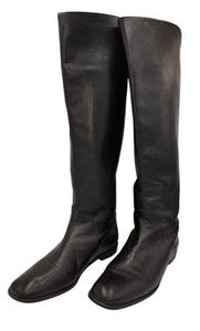 Stuart Weitzman Black Leather Over The Knee Boots MW 1512 1 Size 11M Back Zip - Picture 1 of 17