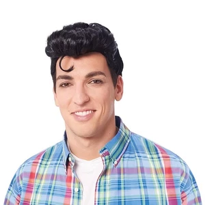 Peluca Disfraz Greaser Adulto Años 50 Grasa Halloween - Imagen 1 de 1