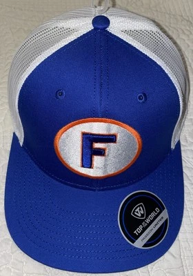 NUEVO CON ETIQUETAS Azul Naranja Blanco Florida Gator Trucker Gorra Snapback Gorra de Béisbol Talla Única Foto 1 de 4