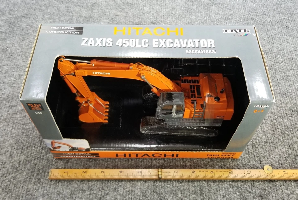 ERTL HITACHI ZAXIS 450LC EXCAVATOR 1/50 DIECAST METAL HIGH DETAIL BOXED - Image 1 of 4