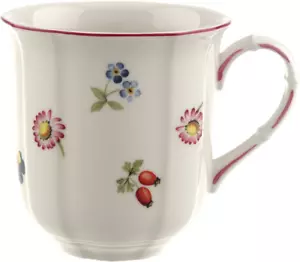 Petit Fleur, Coffee Mug Ma of Premium Porcelain with Filigree Relief and Flower - Picture 1 of 5