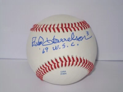 BUD HARRELSON METS LEGEND AUTO BALL INSCRIBED "69 W.S.C."  COA FREE SHIPPING! - Image 1 of 4