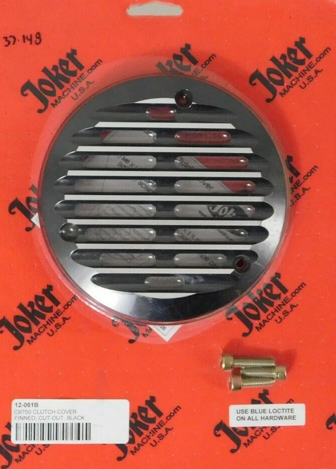 1 NEW Joker Machine 12-061B Finned Cut-Out Black Clutch Cover 1975-1978 CB 750 - Image 1 of 3