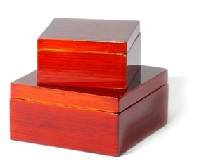 Bambus Deko-Dose 2er Set quadratisch Design Dose, Deko, Dekoration, Dekodose - Bild 1 von 1