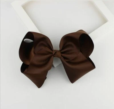 Moño de pelo con nudo de grosgrain extra grande de 8 pulgadas con clip para niñas HB001 Foto 1 de 2