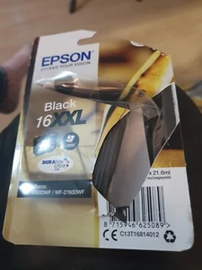 EPSON 16 XXL WF-2660DWF BRAND NEW ORIGINAL EPSON 16 XXL BLACK INK CARTRIDGE - Picture 1 of 2