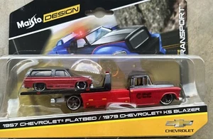 Maisto 1:64 Flatbed Transport 1979 K5 Blazer Fahrzeugmodell Diecast Lowrider - Bild 1 von 7