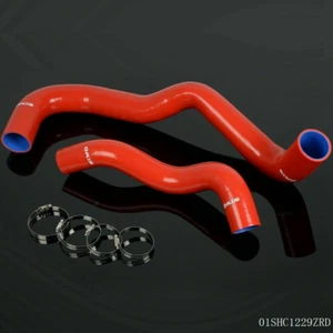 Fit For Ford 03- 04 Ford Upper & Lower Powerstroke Diesel Silicone Radiator US - Foto 1 di 11