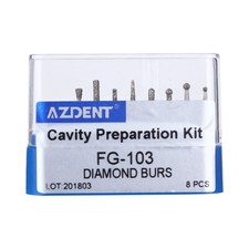 100x AZDENT Dental Diamond Burs Cavity Preparation Set Fg-103