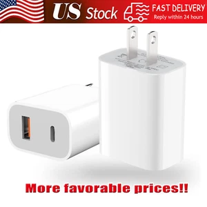 For iPhone 14 13 12 11 XR 8 20W Fast Charger Block USB Type C Wall Power Adapter - Picture 1 of 18