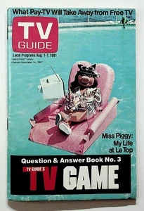 TV Guide TV Game No 3 Aug 1 1981 Miss Piggy Cover Over 1500 Trivia Questions - Picture 1 of 3