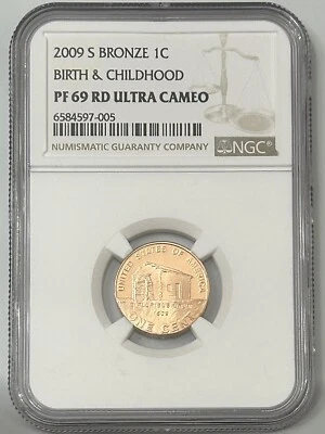 2009 S Bronze 1C Birth & Childhood NGC PF 69 RD Ultra Cameo - Image 1 of 2