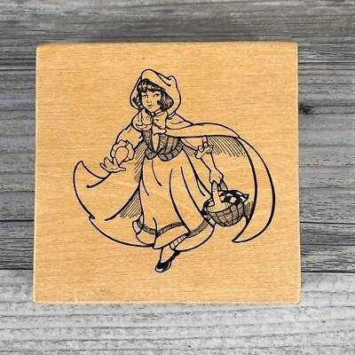 Estampilla de goma de madera montada en Caperucita Roja Stampa Rosa 1998 Foto 1 de 4