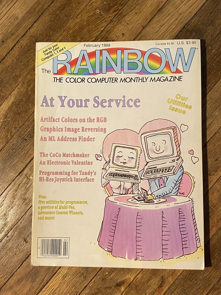 The Rainbow февраль 1988 к вашим услугам цветной компьютер ежемесячный журнал - Изображение 1 из 2