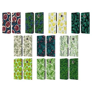 KATERINA KIRILOVA FRUITS & FOLIAGE PATTERNS LEATHER BOOK CASE MOTOROLA PHONES - Picture 1 of 16