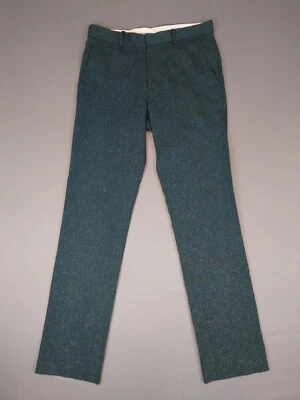 Женские брюки из шерстяной смеси с зелеными крапинками Chino размер Small 32x31 США - Изображение 1 из 4