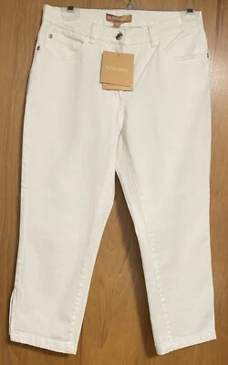 Ellen Tracy тонкий джинсовой ткани белый середины подъема 5 карманов брюки-капри - размер 4 - новый с Ярлыками - Изображение 1 из 4