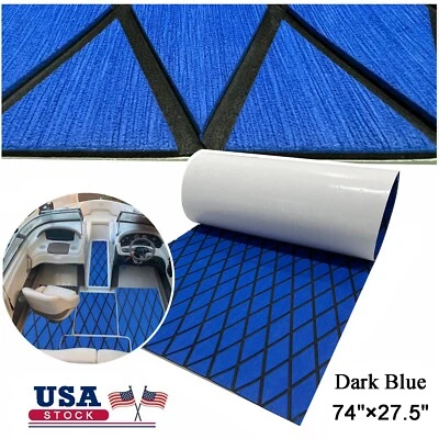 EVA Foam Teak Decking Boat Flooring Marine Carpet Sea Deck Mat 74.8" Navy Blue - Изображение 1 из 4