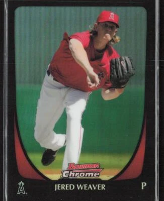 2011 Bowman Chrome 140 Jered Weaver Los Angeles Angels Baseball Card - Image 1 of 2