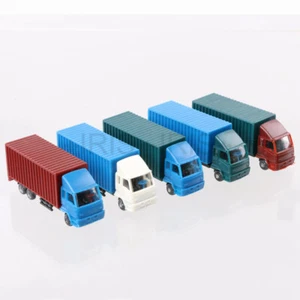 5x Model Truck Freight Car 1:100 HO Scale Model Figure Layout Toy - Picture 1 of 4