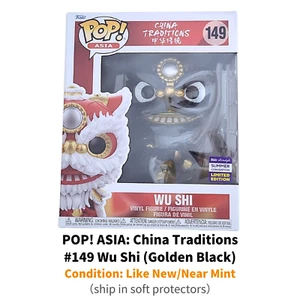 Funko POP Asia #149 Wu Shi Dorado Negro 6" Convención de Verano Limitada con Protector - Imagen 1 de 18