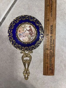 Victoria Gold Tone Hand Mirror - Picture 1 of 2