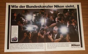Rara Pubblicità Fotocamera Nikon F4 - Come vede il Cancelliere Nikon 1990 - Foto 1 di 1