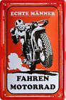 Blechschilder Lustiger Biker Spruch "Echte Mnner Fahren Motorrad" Geschenkidee