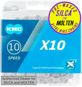 KMC X10 Chain 10 speed - SILCA/MOLTEN/CERAMIC SPEED wax - Picture 1 of 5