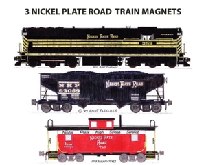Nickel Plate Road SD9, Kohlebehälter & Begleitwagen 3 Magnete Andy Fletcher - Bild 1 von 1