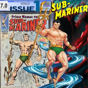 1968 Sub-Mariner # 1 CGC 7.0 Origin of Sub-Mariner, Fantastic Four Appearance. - Bild 1 von 3