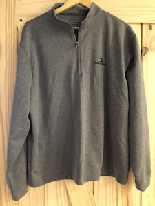 Pebble Beach Performance Mens Long Sleeve 1/4 Zip Gray Golf Large Sweatshirt AX - Picture 1 of 5