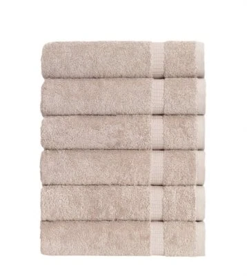 RTT VILLA 100% Turkish Cotton Hand Towels Pack Of 6 Spa Towel in 16x30" Soft - Image 1 of 3