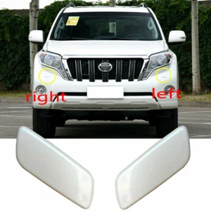 For Toyota Prado 2014-2017 White Headlight Washer Nozzle Jet Cover Cap 1Pair/set - Bild 1 von 5