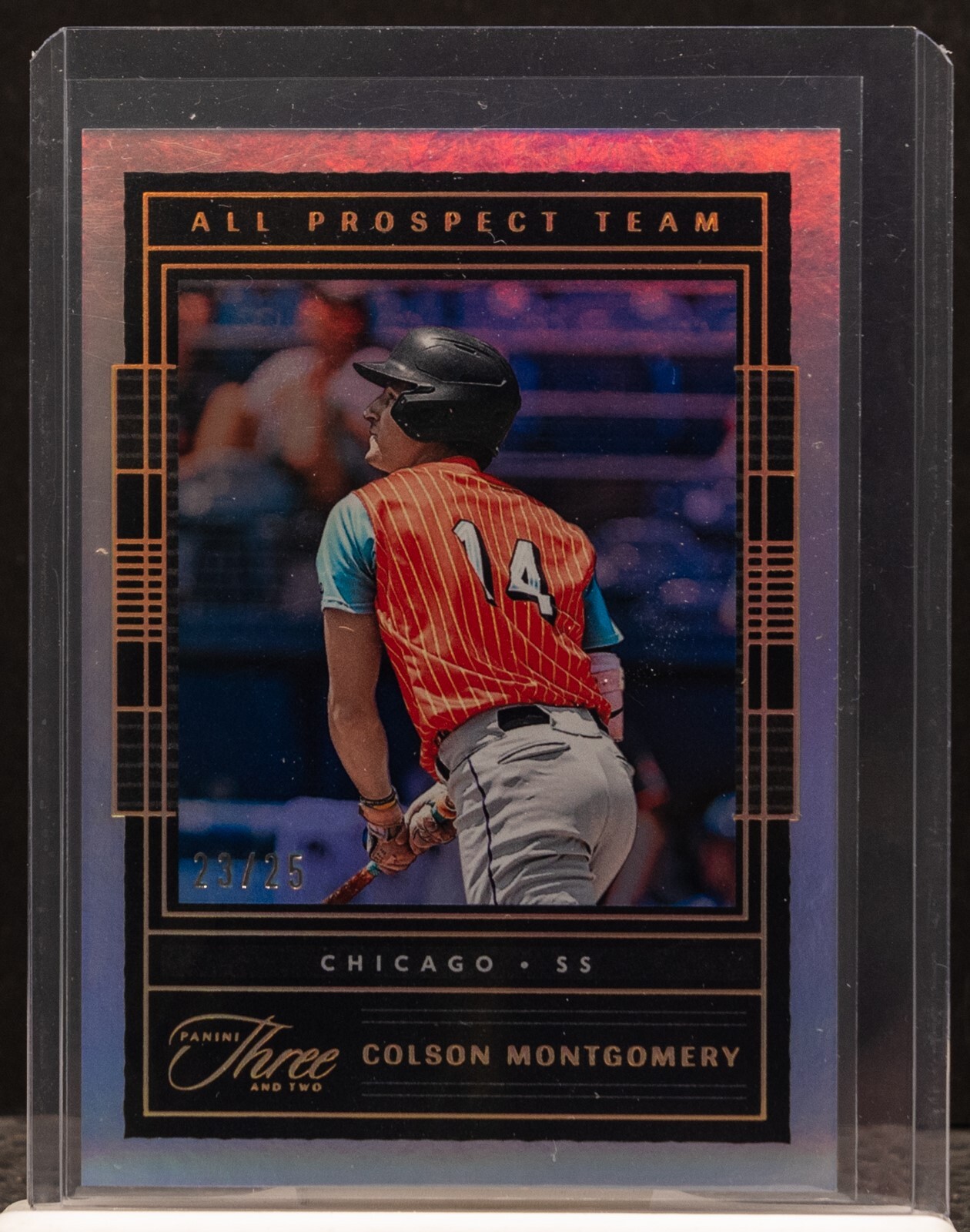 COLSON MONTGOMERY 2023 Panini Three And Two All-Prospect Team Holo Gold RC /25