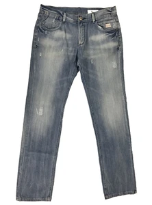 Fox Jeans Size 36 Straight Leg Light Faded Wash No Stretch Distressed Denim Men - Picture 1 of 14