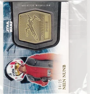 Topps Star Wars Force Awakens Series 2 Gold Medallion #29 Nien Nunb 04/25 - Picture 1 of 1