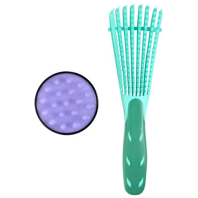 Cepillo masajeador de cuero cabelludo con peine desenredante para cabello rizado largo grueso seco húmedo 2 un. Foto 1 de 4